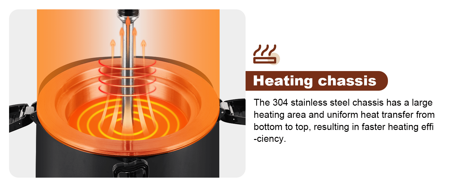 a copper heater with orange liquid