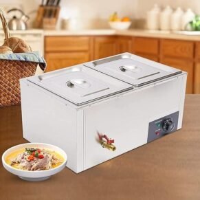 2 Tank Electric Bain Marie Counter Table Top 8.5 Ltr x 2 Pan