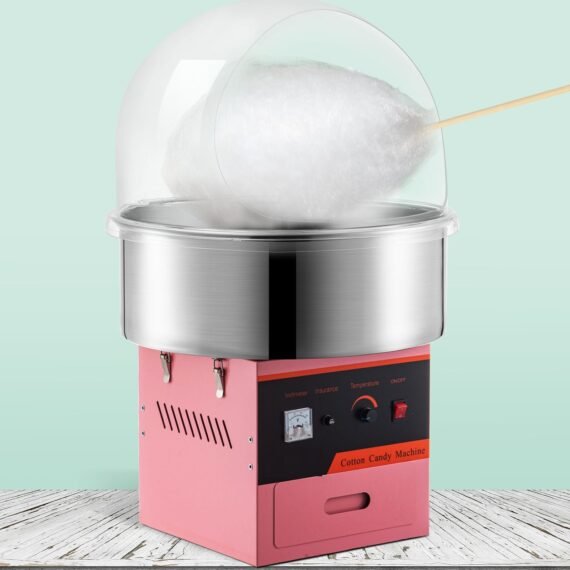 Electric Cotton Candy Machine Pink Imported With Spit Guard ( Dome Cover )