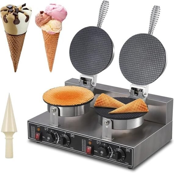 Cone Waffle Maker Machine 7 Inch Double Head