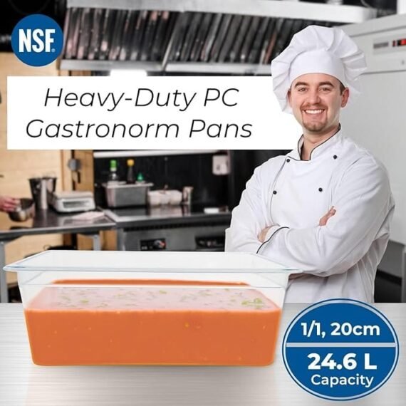 PC GN Pan 1/1 200mm - 20 Cm (Polycarbonate) NSF Grade - Image 3